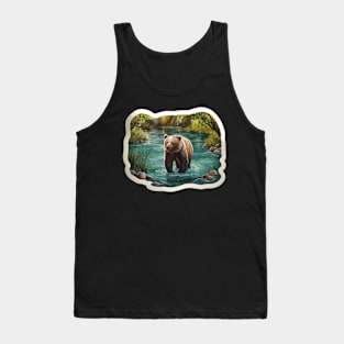 Tranquil Waters: The Forest Guardian Tank Top